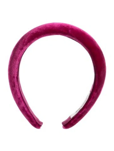Pre-owned Jennifer Behr Solid Velvet Headband In Pink