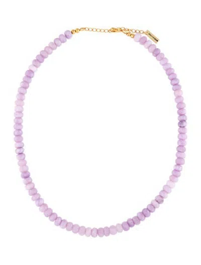 Pre-owned Jennifer Behr Stone Beaded Necklace, 20.5" In Purple