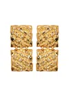 Jennifer Behr Tamera Textured Earrings In Gold