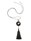 Jennifer Behr Tassel Dakota Necklace In Brown