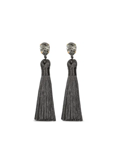 Jennifer Behr Tassel Francine Earrings In Brown