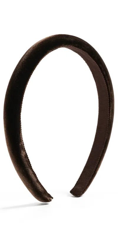 Jennifer Behr Tiana Headband Chocolate In Brown