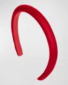 Jennifer Behr Tiana Velvet Headband In Red