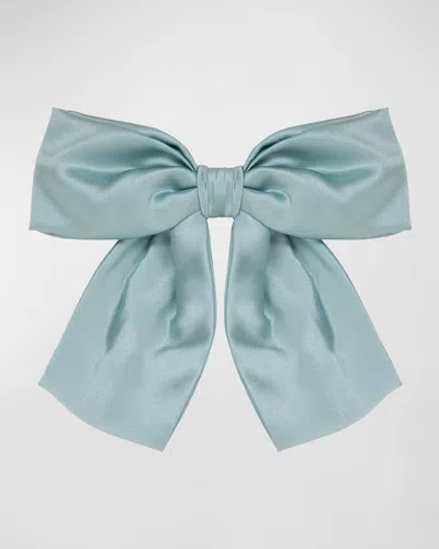 Jennifer Behr Tilly Bow Hair Clip In Blue