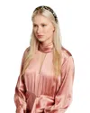 Jennifer Behr Tori Leopard Print Silk Headband In Leopard