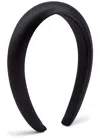 Jennifer Behr Tori Padded Silk-satin Headband In Black