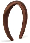 Jennifer Behr Tori Padded Silk-satin Headband In Brown