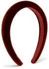 Jennifer Behr Tori Padded Velvet Headband In Brown