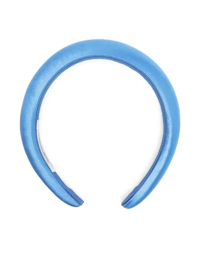 Jennifer Behr Tori Satin Headband In Blue