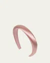 Jennifer Behr Tori Hammered Silk Headband In Peony