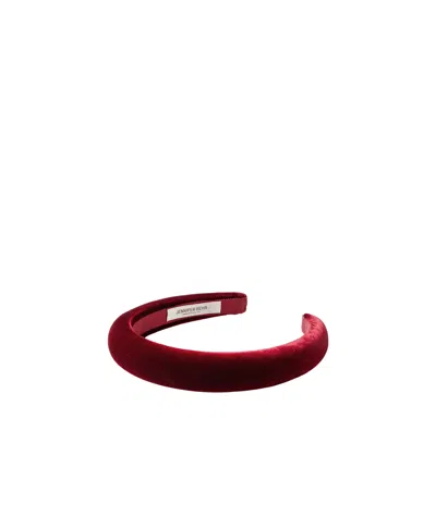 Jennifer Behr Tori Velvet Headband In Dark Burgundy