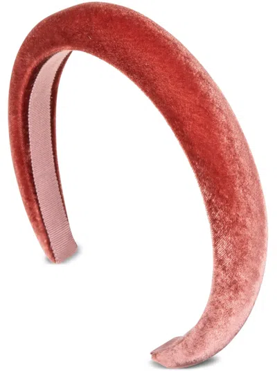 Jennifer Behr Tori Velvet Headband In Pink