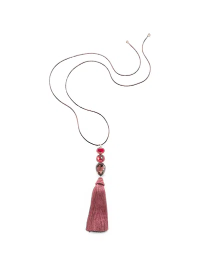 Jennifer Behr Torin Tassel Necklace In Yellow