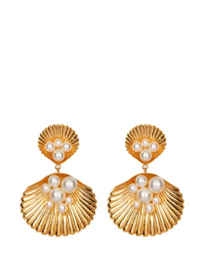 Jennifer Behr Triton Earrings In Gold