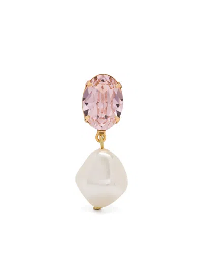Jennifer Behr Tunis Crystal-pearl Earrings In Gold