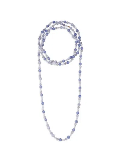 Jennifer Behr Veda Beaded Necklace In Blue