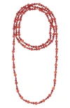 Jennifer Behr Veda Semiprecious Bead Necklace In Red