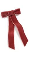 Jennifer Behr Velvet Bow Barrette Antique Rose One Size In Antique Rose