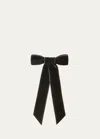 Jennifer Behr Velvet Bow Barrette In Pinot