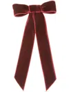 Jennifer Behr Velvet-finish Bow In Red