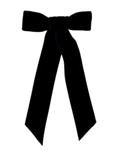 Pre-owned Jennifer Behr Velvet Bow Hair Clip In Blue