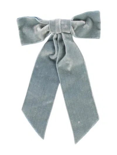 Pre-owned Jennifer Behr Velvet Hair Clip In Blue