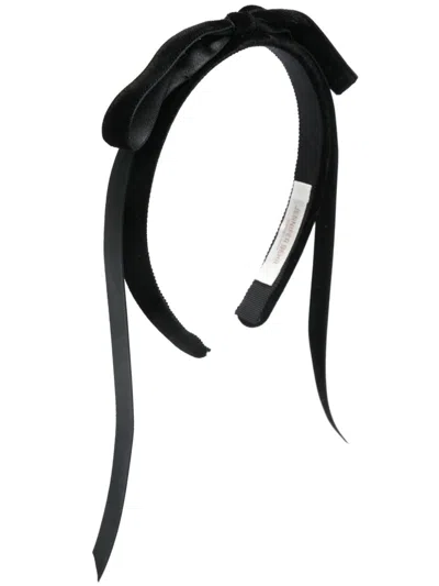 Jennifer Behr Velvet Headband In Black