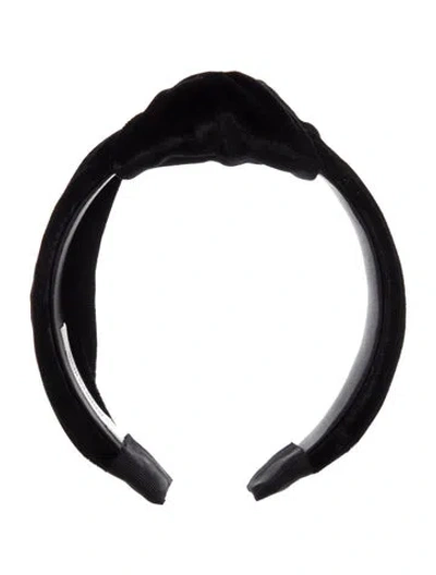 Pre-owned Jennifer Behr Velvet Headband In Black