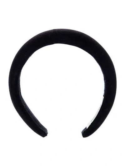 Pre-owned Jennifer Behr Velvet Headband In Black
