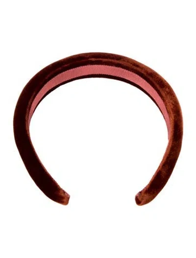 Pre-owned Jennifer Behr Velvet Headband In Red