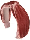 Jennifer Behr Velvet Twist Headband In Pink