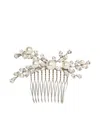 Jennifer Behr Verla Embellished Comb In 银色