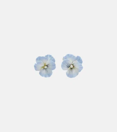 Jennifer Behr Viletta Flower-shaped Earrings In Blue