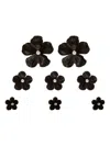 Jennifer Behr Viola Flower Hair Magnets In Black