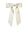 Jennifer Behr Womens Cream Virginia Bow Silk-satin Barrette Hair Clip In Cream