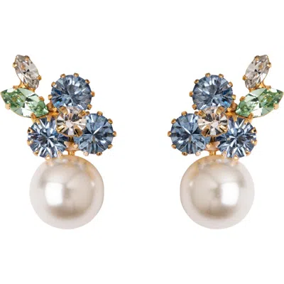 Jennifer Behr Vivi Crystal & Faux Pearl Drop Earrings In Neutral