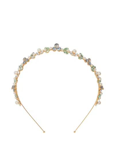 Jennifer Behr Vivi Crystal-embellished Headband In Gold