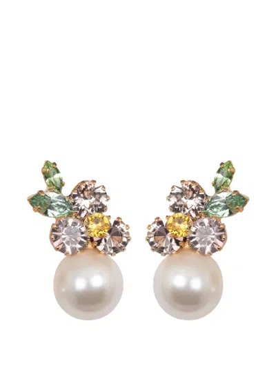 Jennifer Behr Vivi Faux-pearl Earrings In White