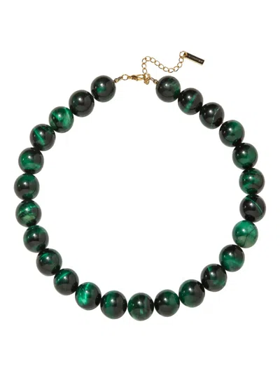 Jennifer Behr Wanda Beaded Necklace In Green