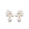 Jennifer Behr White  Gold Earrings