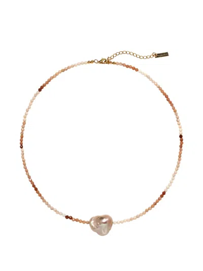 Jennifer Behr Whitley Opal Necklace In Brown