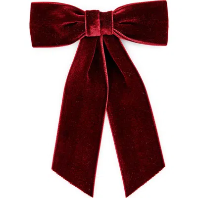 Jennifer Behr Velvet-finish Bow In Pinot