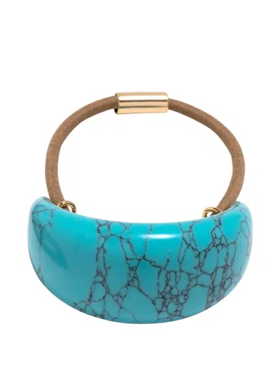 Jennifer Behr Winona Marble-effect Hair Tie In Blue