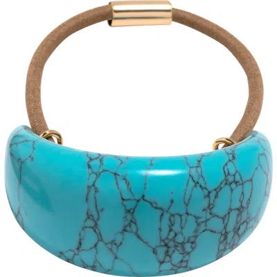 Jennifer Behr Winona Turquoise Ponytail Wrap In Blue