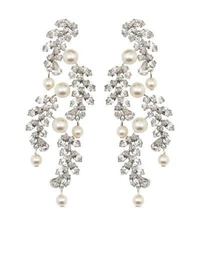 Jennifer Behr Wisteria Crystal Earrings In Silver