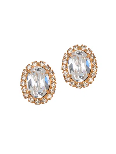 Jennifer Behr Women's Clara 18k-gold-plated & Crystal Earrings In Pink