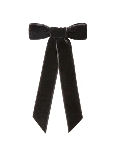 Jennifer Behr Women's Core Velvet Bow Barrette In Orange
