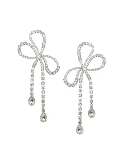 Jennifer Behr Women's Evelyn Rhodium-plated & Crystal Earrings In Silver