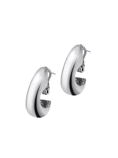 Jennifer Behr Women's The Modern Deco Miral 18k-gold-plated Or Silvertone Oval Earrings In Red