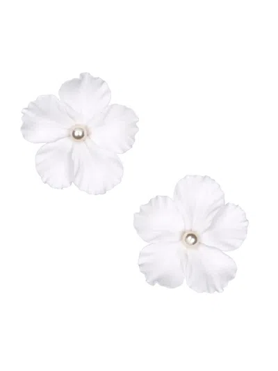 Jennifer Behr Women's Verone Polymer & Imitation Pearl Stud Earrings In White